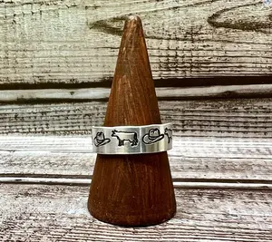 Cowboy Adjustable Metal Stamped Ring