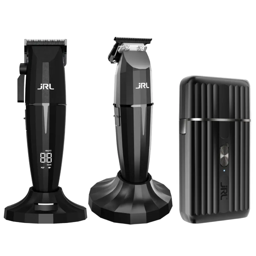 Professional Cordless Hair Clipper +  Trimmer + JRL ONYX Shaver (Combo) Adjustable Durable