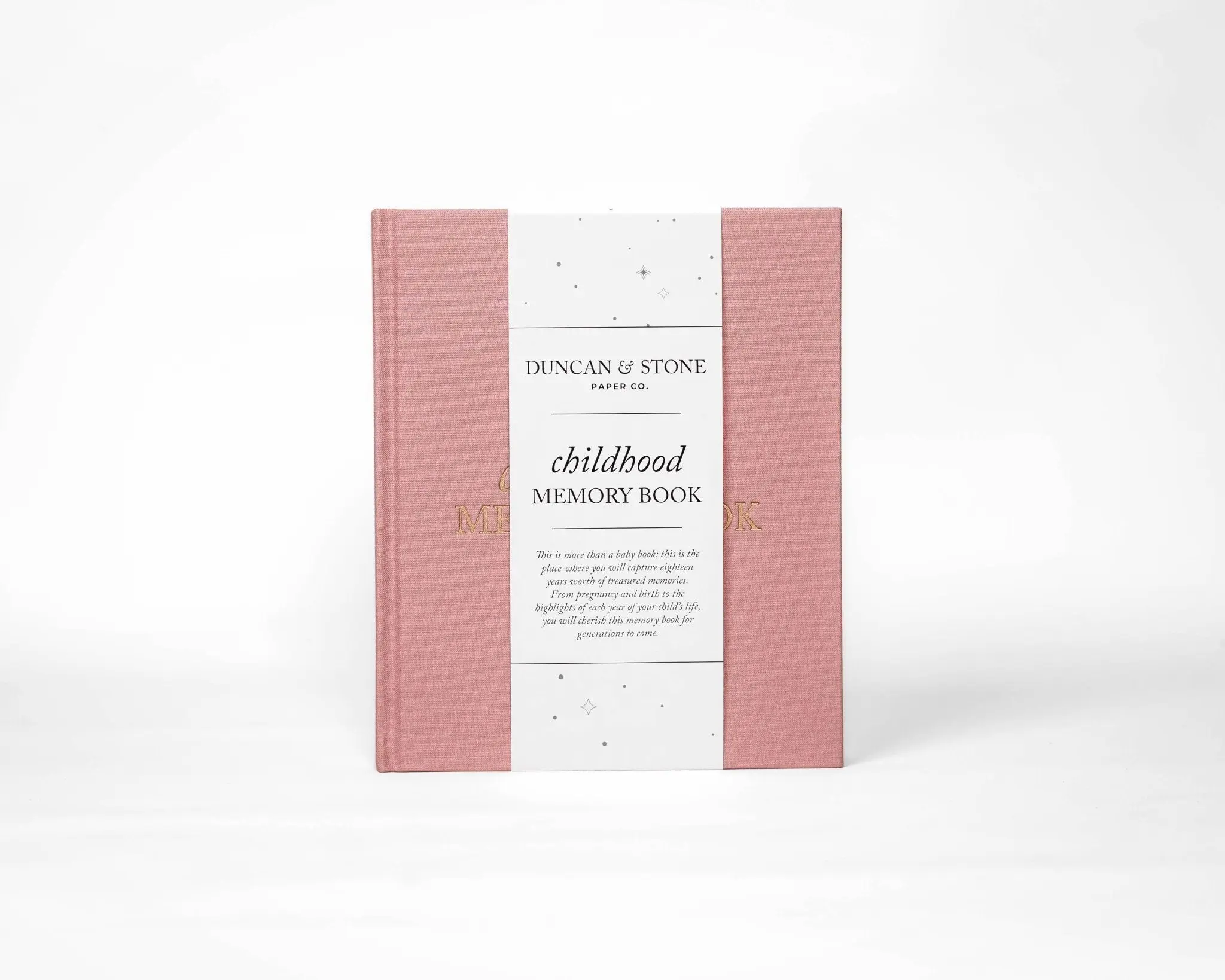 DUNCAN & STONE Childhood Memory Book, 175-Page Milestone Journal for Parents - Tracks Pregnancy to 18 Years