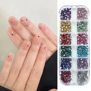 Camellia Nail Art Decorations Resin Rhinestone Nail Art Supplies for DIY Nail Art Projects