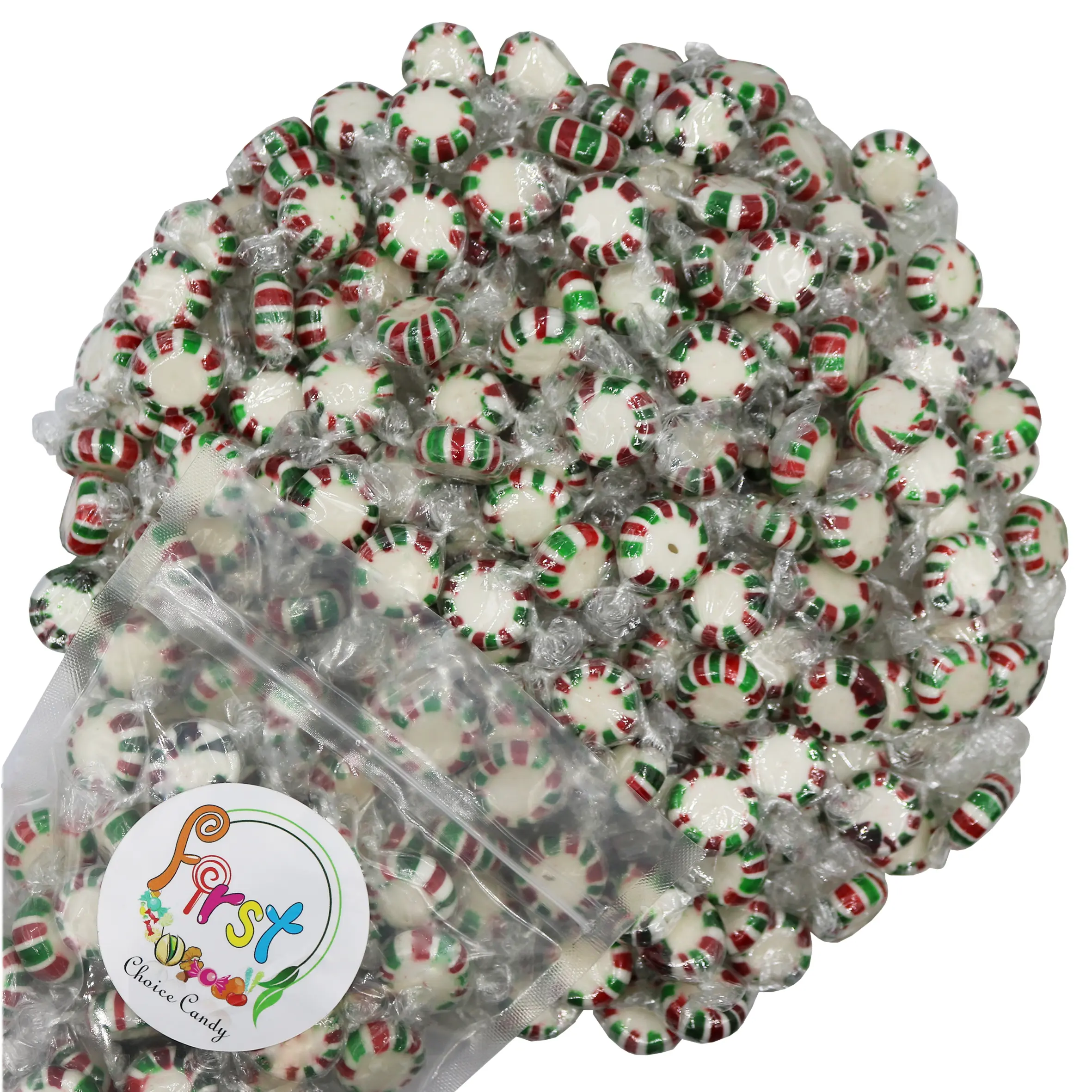 FirstChoiceCandy MIX Starlight Mint Hard Candy Disc Nostalgic Holiday Treat for All Ages