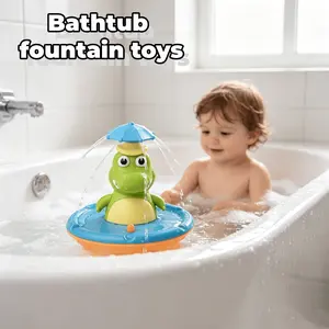 Water Spray Crocodile Bath Toy, Electric Light Rotating Shower, Outdoor Pool Beach Toy, Birthday Gift for Boys Girls