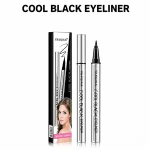 [YAN QI NA]Eyeliner Pencil Silver Pen Tube One-Stroke Formation Waterproof, Oil-Proof, Quick-Drying, Smudge-Proof Ultra-Fine Tip Eyeliner Pencil