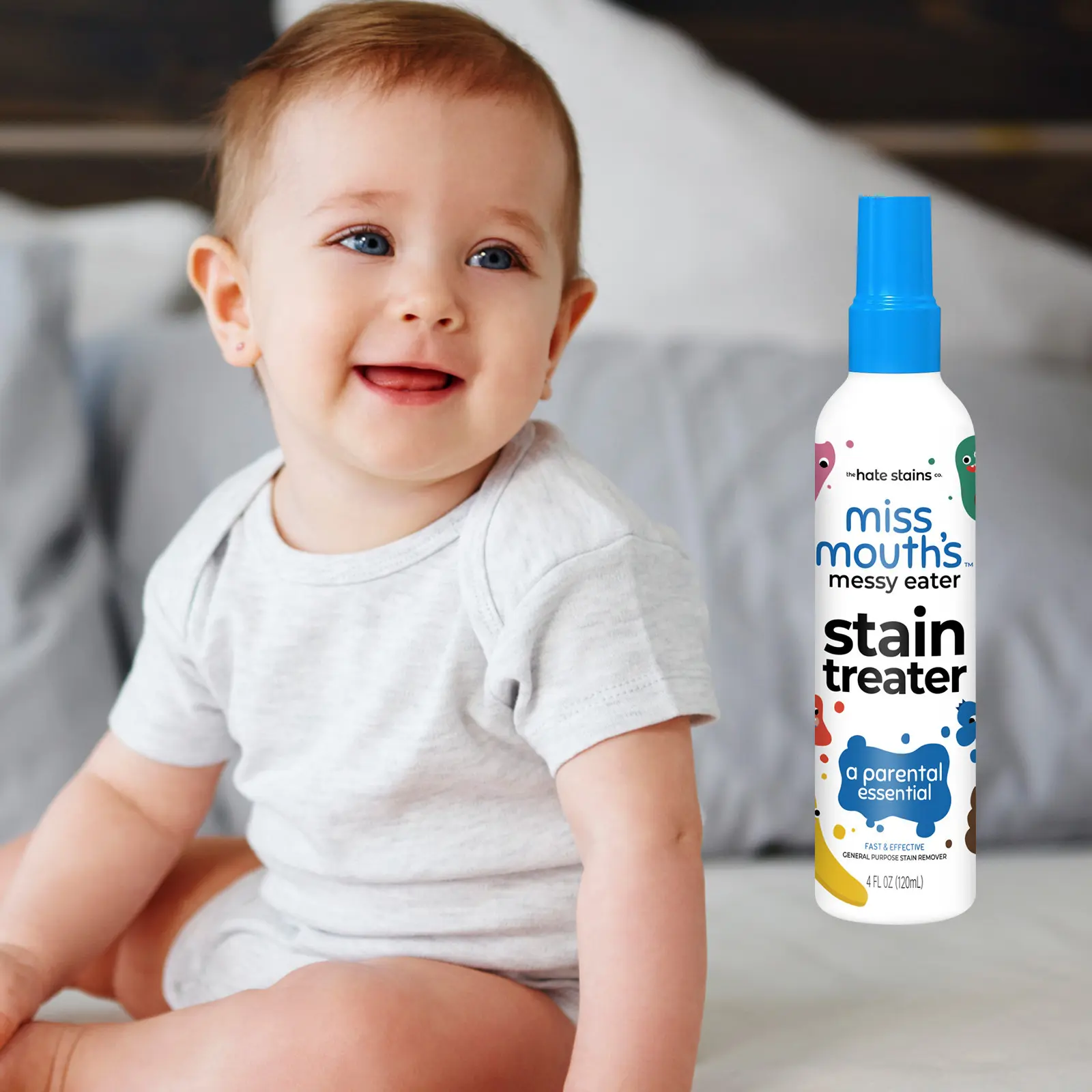 120ML Powerful Stain Remover Cleaner Spray Stain Treater for Clothes & Sofa, Multi-Purpose Cleaning Solution, Multipurpose Cleaner, Effective Spot Removal Formula, Spot Stain Eliminator, Essential Household Cleaning Products