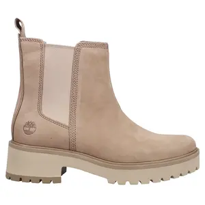 Timberland Womens Carnaby Cool Basic Round Toe Pull On Casual Boots Ankle Low Heel 1-2" - Beige