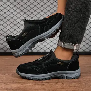 Men's Outdoor Hiking Shoes Anti-Slip Grip Cushioned Midsole Arch Support All-Terrain Grip Suitable for Hiking PU Leather Sneakers