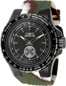 Invicta Men's 50mm Aviator Quartz Multifunction Camouflage Silicone Strap Watch