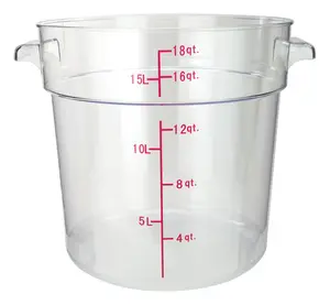 Winco, PCRC-18, Round Food Storage Containers