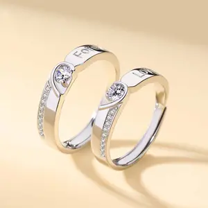 Endless Love Couple Rings Long Distance Relationship Memorial Gifts for Men and Women Everyday Matching Rings