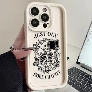 Skeleton & Butterfly Pattern Phone Case with Lens Protector, 1 Count Full Body Shockproof Phone Protective Cover, Phone Accessories for IPhone 16 Pro Max 15 Pro 14Plus 13 12 11 XR X/XS Phone Cases
