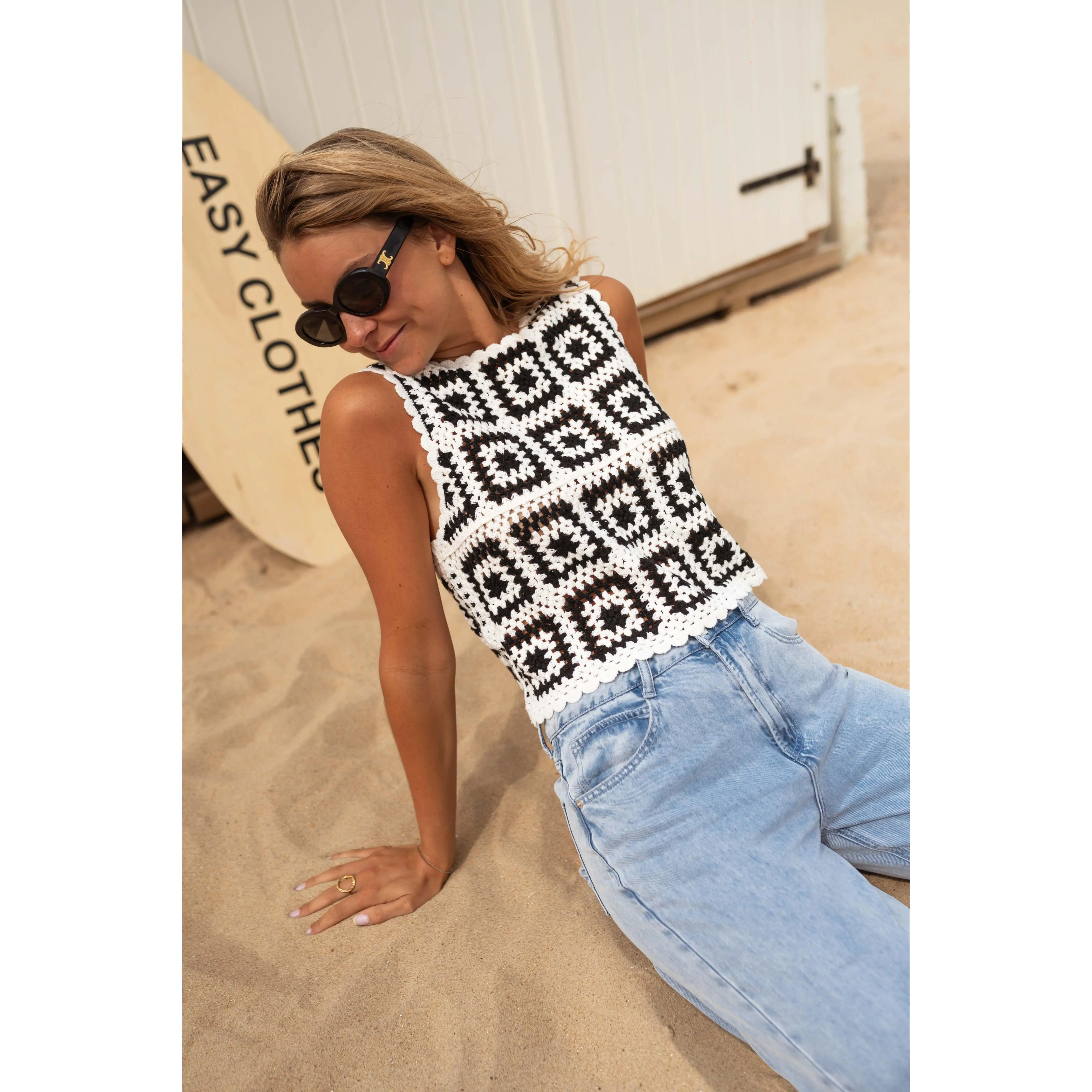 Black and White Celestin Top