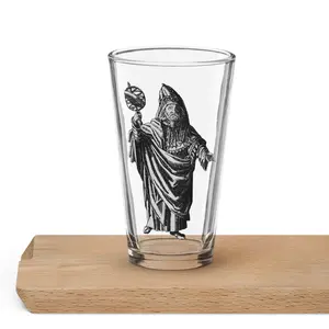 Hermes Trismegistus Shaker pint glass - Philosophers Glass - Esoteric Glass
