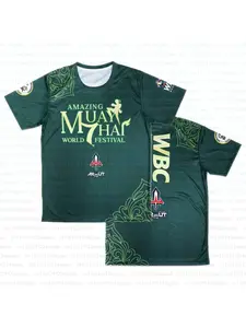 WBC Muay Thai 3D Print Men's T-shirt Cool Sports Fashion Street Wear Short Sleeve Summer MMA Boxing Training Uniform Men Tops