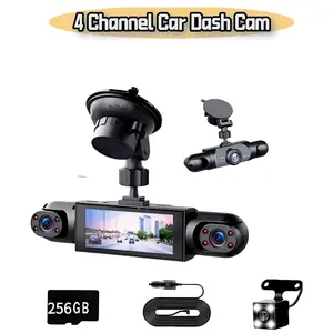 LASATE Car Dash Cam, 1080P Car DVR with Memory Card，3.16 Inch, Plug and Play（No battery），Car Video Surveillance with Night Vision， Car DVR Hd Screen Front Rear Left And Right dashcam，Holiday Gift