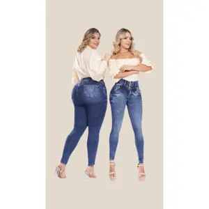 Colombian Skinny Jeans Power Fit Ultra Stretch Embroidered Detail Ref. Lust