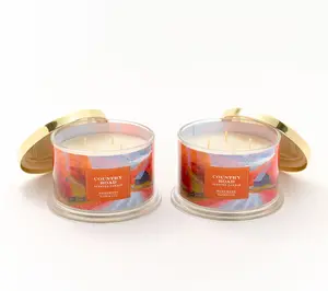 HomeWorx by Slatkin + Co. S/2 18oz Woodland Escape Candles