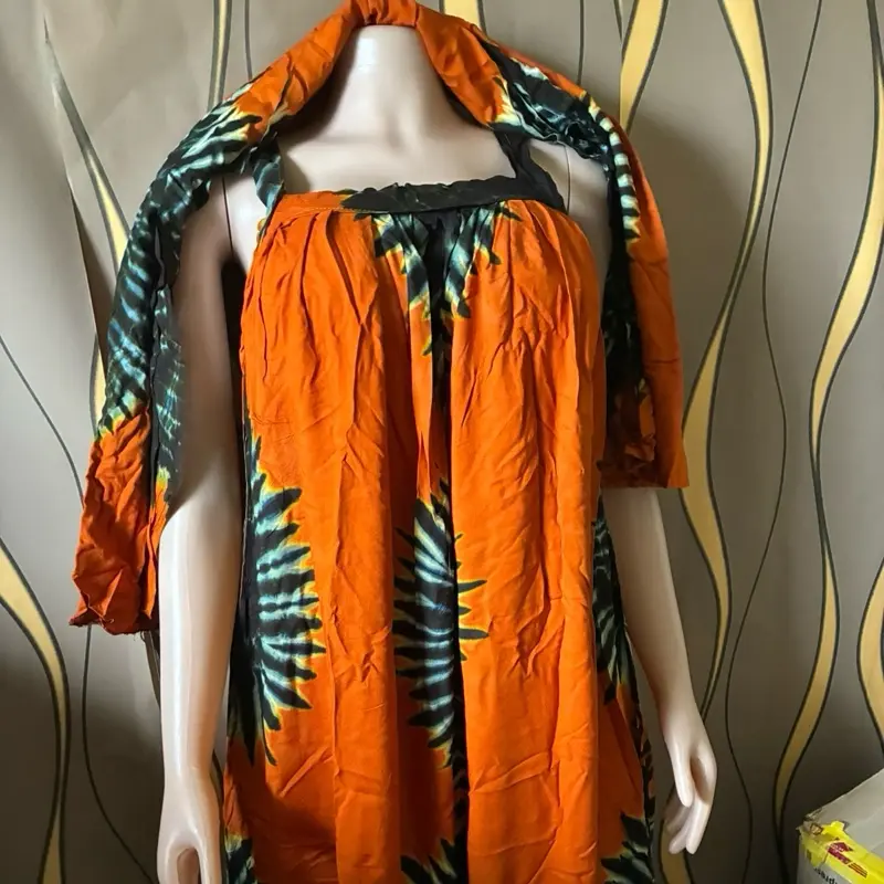 Women's African Dera Maxi Gown, Bright Free-Flowing Design, Kamba & Kitambaa Style Statement Piece