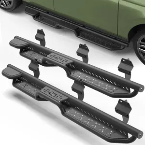 Running Boards for 2018-2026 Lincoln Navigator, Two-Raised Step Design, Heavy-Duty Carbon Steel Nerf Bars, 2PCS