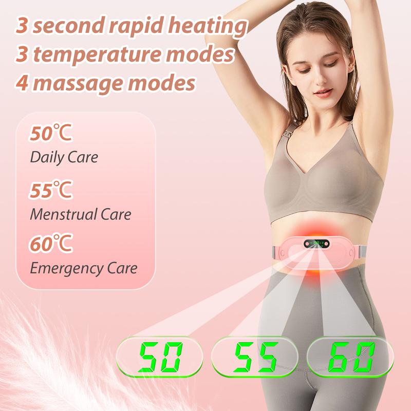 Portable Heating Pad with 3 Heat Levels & 4 Massage Modes, Automatic Shut Off, Adjustable, Menstrual Cramps Relief, Comfort Daily Heated Wrap, USB Charging, 2200mAh Battery, ABS Material, 50℃, 55℃, 60℃ Settings Portable Heating Pad with 3 Heat Levels & 4 Massage Modes, Automatic Shut Off, Adjustable, Menstrual Cramps Relief, Comfort Daily Heated Wrap, USB Charging, 2200mAh Battery, ABS Material, 50℃, 55℃, 60℃ Settings