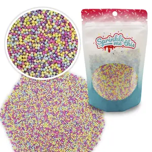 Colors of the Garden Pastel Spring-Themed Sprinkles – Featuring Nonpareils and Pastel Colors – In 4 oz, 8 oz, and 12 oz Resealable Bags