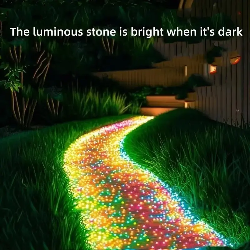 1200pcs Glow-In-The-Dark Stones, Non-Toxic Luminous Pebbles for Outdoor Garden Decor, Landscape Lighting Stones, Decorative Stones, Garden Aesthetics, Outdoor Garden Accessory