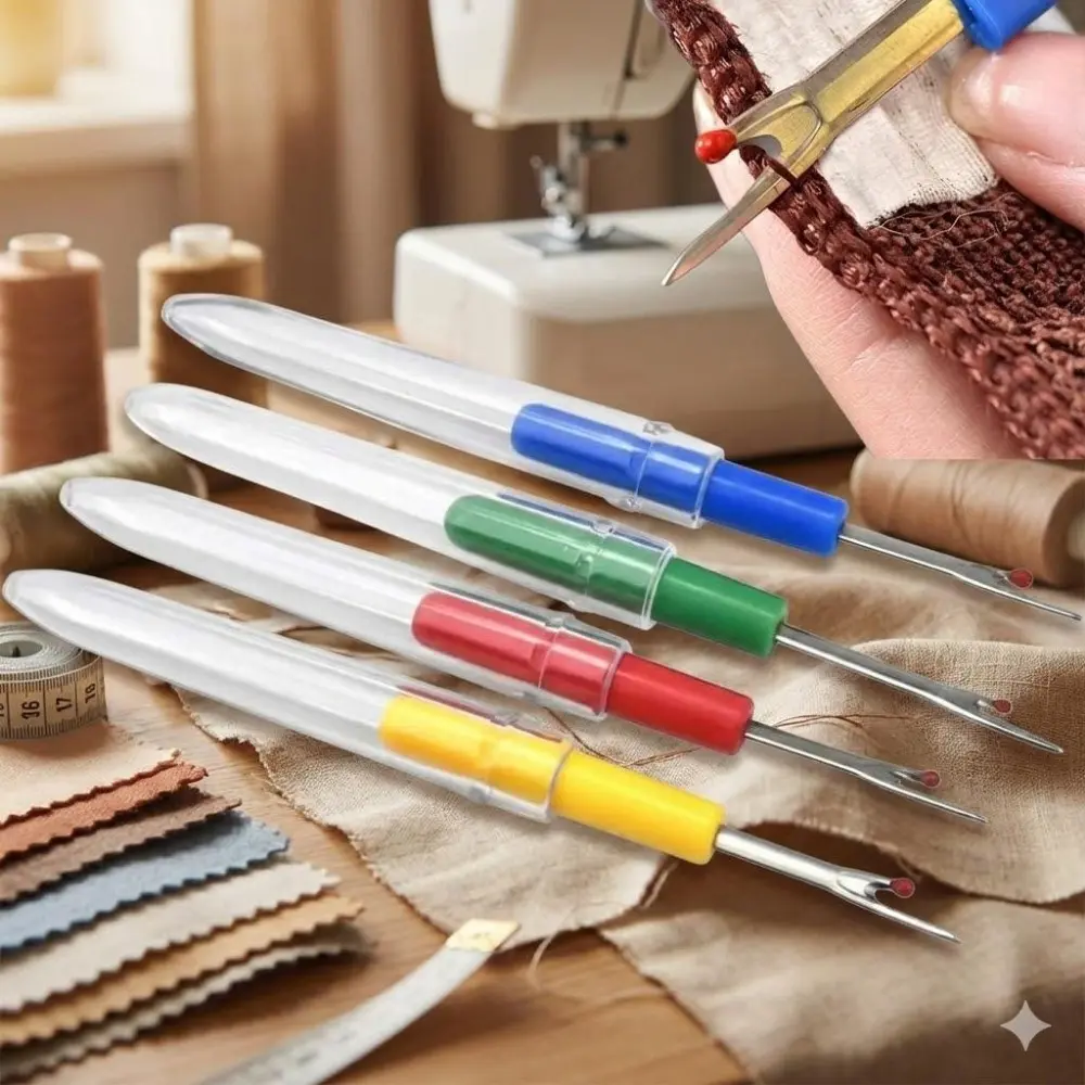 Professional Seam Ripper with Comfort Grip, Multi-Function Thread Remover for Sewing, Fabric, and DIY Crafts. Durable & Ergonomic Design, Essential Tailoring Tool for Home Dressmaking and Quick Unpicking.
