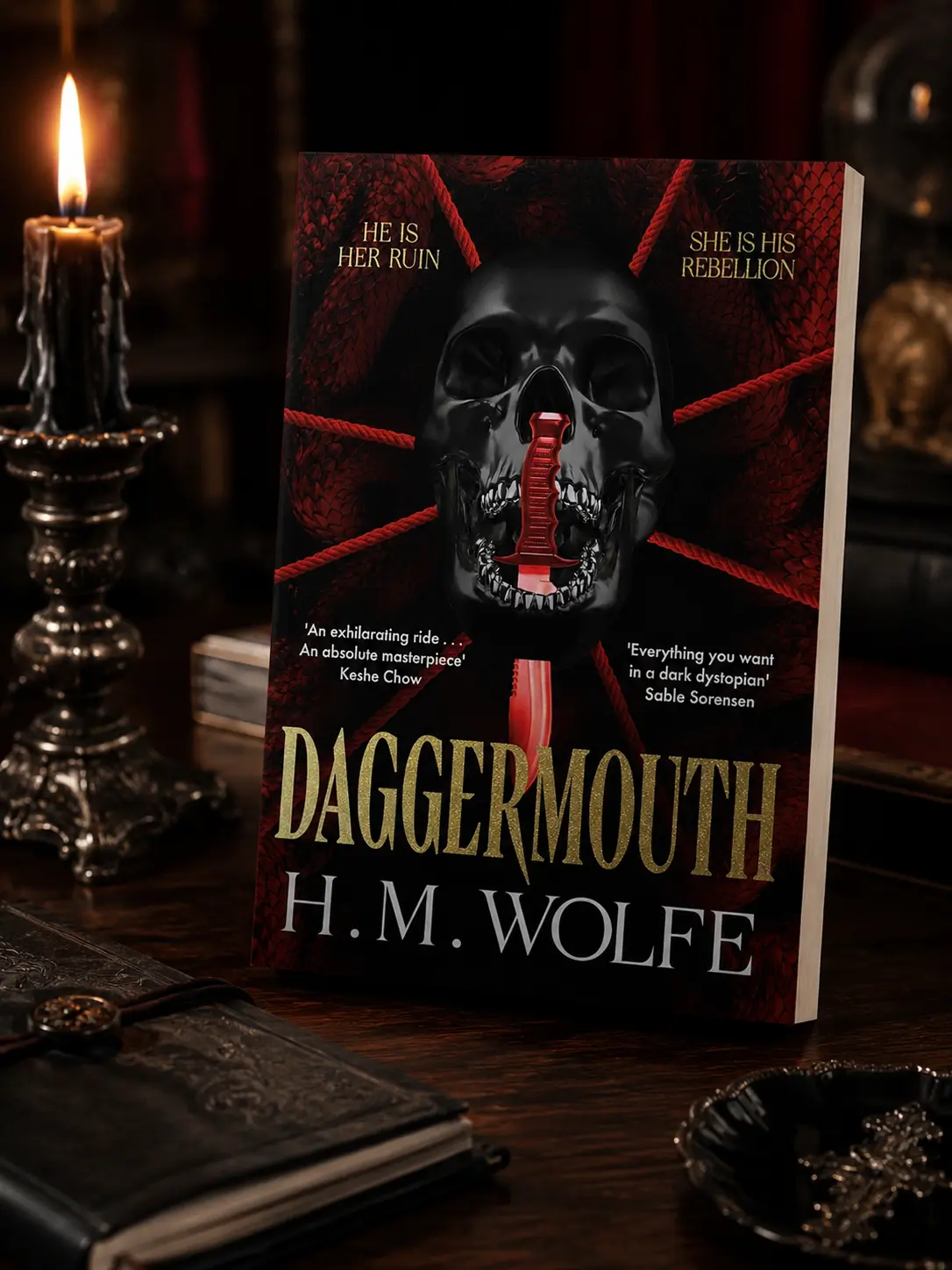 Daggermouth by H. M. Wolfe, The Heart Duology Book 1, Dark Dystopian Enemies-to-Lovers Romance, Forced Marriage Political Rebellion Novel, BookTok Reading Gift for Fantasy Romance Fans, Collectors, Book Clubs and Dark Fiction Readers, USA Gift Choice