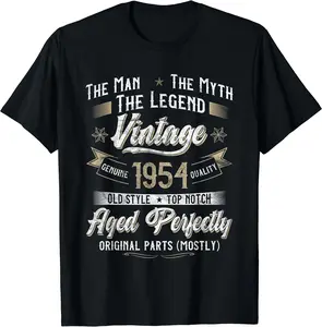 70th Birthday Gift Vintage 1954 Men Funny 70 Years Old 1954 T-Shirt