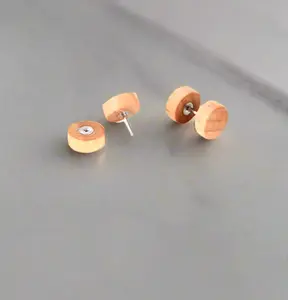 Wood Stud Earrings