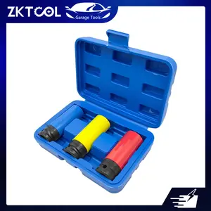 3pcs 17/19/21mm 1/2 Inch Drive Wheel Protector Impact Socket Set Durable Plastic Socket Wrench Sleeve