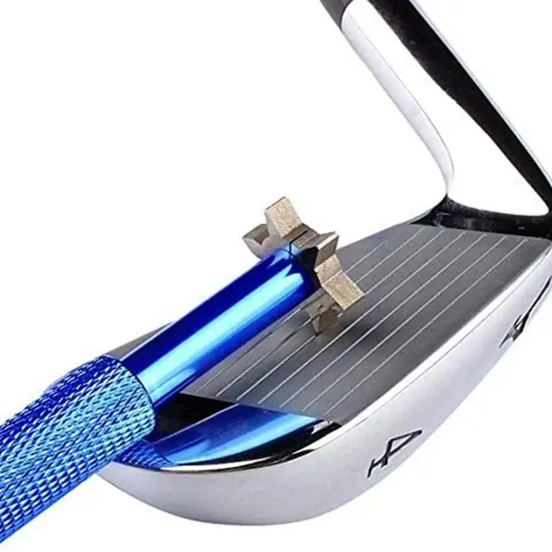 Groove Sharpener, Golf Club Groove Sharpener with 6 Corner Cleaning Head, Re-Grooving Tool And Cleaner For All Irons, Pitching Sand Lob And Approach W