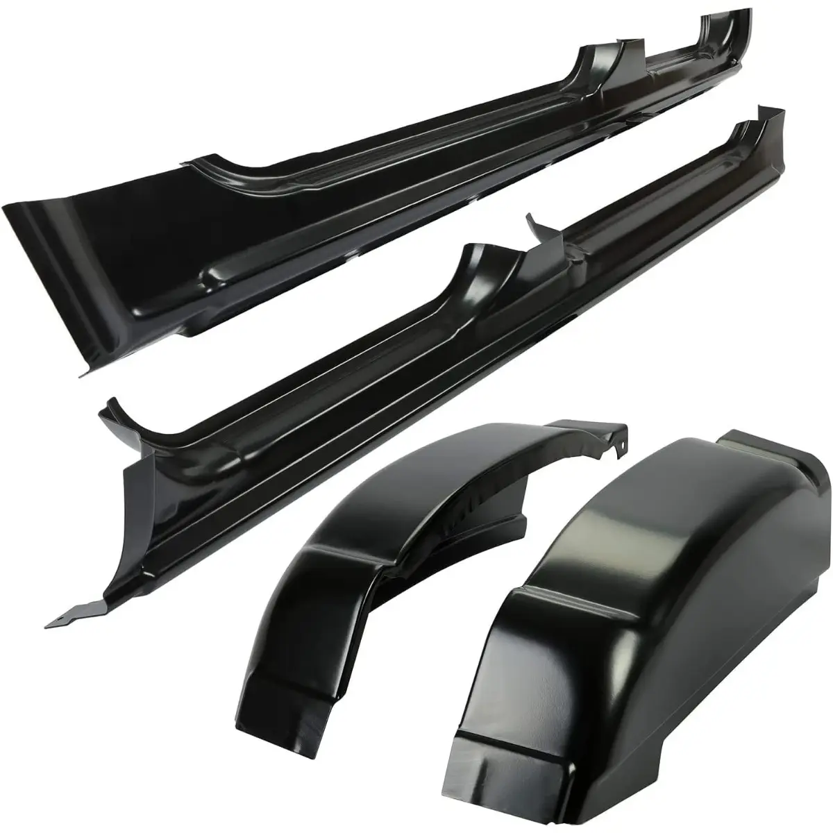 Outer Rocker Panels & Cab Corners Compatible with 1999-2007 Chevy GMC Silverado Pickup 4 Door Crew Cab Pair Replacement (3 Packages) Universal Automotive Accessories Vehicle Accessories