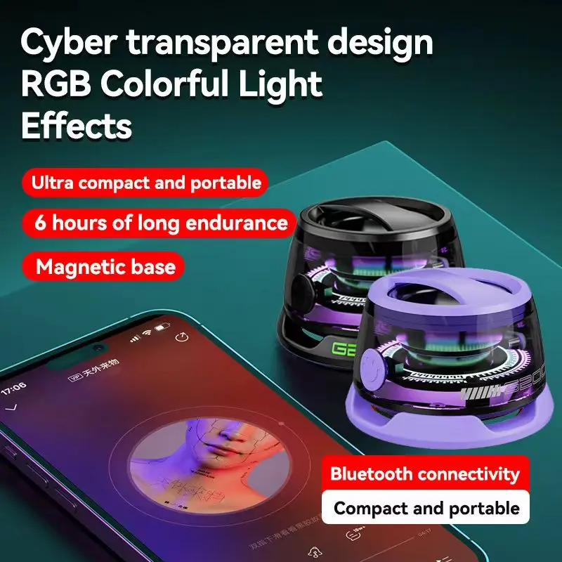 Multifunctional G200 Magnetic Bluetooth Speaker with RGB Light,Wireless ...