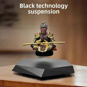 Magnetic Levitation Black Myth Wukong Study Office Bedroom Decoration Resin Home Ornament Black Technology Suspension unique woman gift
