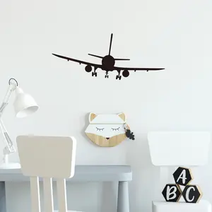 1 Set of minimalist airplane decoration stickers, pilot themed dormitory room decoration stickers, self-adhesive and detachable PVC material Suitable for Nursery wall decor, home decoration
