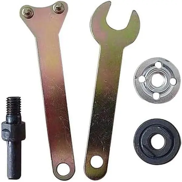 1Set 5 in 1 Electric Drill Conversion Angle  Adapter Connecting Rod Kit with Wrench Variable Shaft Coupler Converter Tool, Adapter Set for  Angle , Power Tools Grinders(10mm)