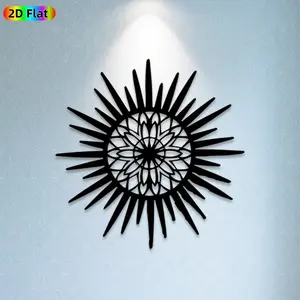 1pc Sunburst Metal Wall Art, Radiant Sunburst Statue Mural, Ideal Gift for New Year, Easter, Nature & Art Enthusiasts,  Perfect for Outdoor Garden Fence & Indoor Living Room Wall, Unique Home & Patio Ornament