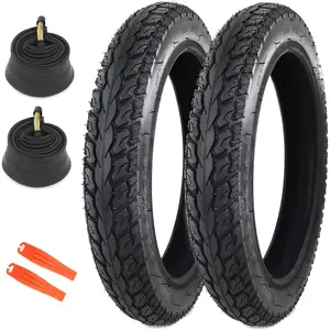 14x2.125 Kids Bike Tire Set with 2 Inner Tubes Strong Grip Replacement