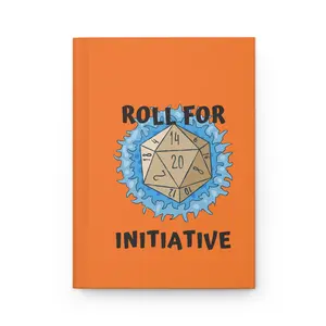 Funny Dungeons and Dragons Hardcover Journal Matte, RPG Gaming Notebook, Tabletop Roleplaying Diary, Dungeon Master Gift, DND Planner