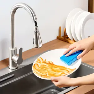 Cellulose Sponges,Heavy Duty Scrub Kitchen Sponge,Clean Tough Messes Without Scratching Sponges Kitchen Blue(12 Pack)