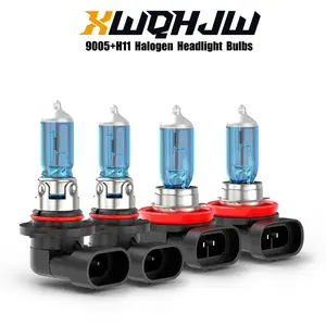 Compatible for Honda Accord Halogen Headlight Bulbs 2013 2014 2015 2016 2017 2018, 9005/HB3 High Beam and H11/H8/H9 Low Beam, 300% 6000K Cool White 50,000+ HRS Lifespan, Pack of 4