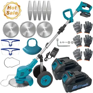 Cordless Weed Wacker,Lightweight and Telescopic Design,Triple Safety Protection,Electric Weed Eater,2 Efficient Batteries, Grass Trimmer Cordless for Lawn, Yard, Garden