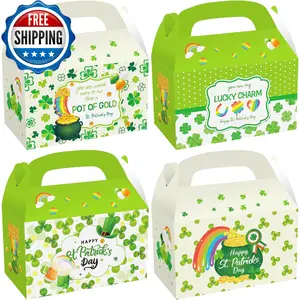24 pieces of St. Patrick's Day double-sided gift boxes for party gifts-