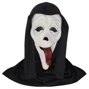 Halloween Cosplay Screaming Horror Props Mask, Breathable Skeleton Mask Horror Party Halloween Role-Playing Props