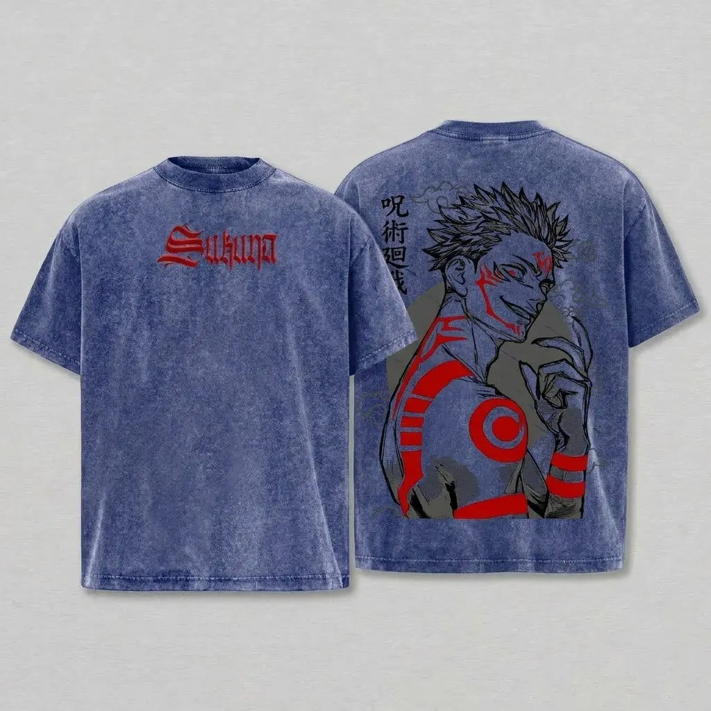 Blue-Acid Wash Tshirt