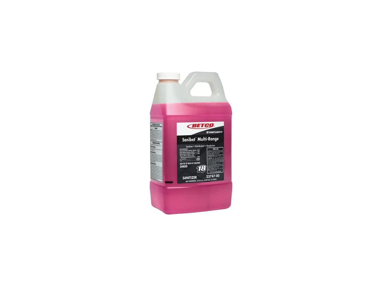 Betco Multi-Range Sanitizer Disinfectant Deodorizer, 2L Betco Multi-Range Sanitizer Disinfectant Deodorizer, 2L