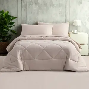 Microfiber Comforter Set with Sheets Pillowcases Comforter, Soft All-Season Bedding Set, Taupe