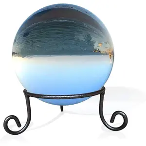 Black Iron Ball Stand - Gazing Globe Stand for Balls, Sphere Holder Wrought Iron Display Stand,  Ball Stand, Glass Bowl Ring Metal Egg Stands, Gazing Ball Stand (5" Diameter X 2" Tall)