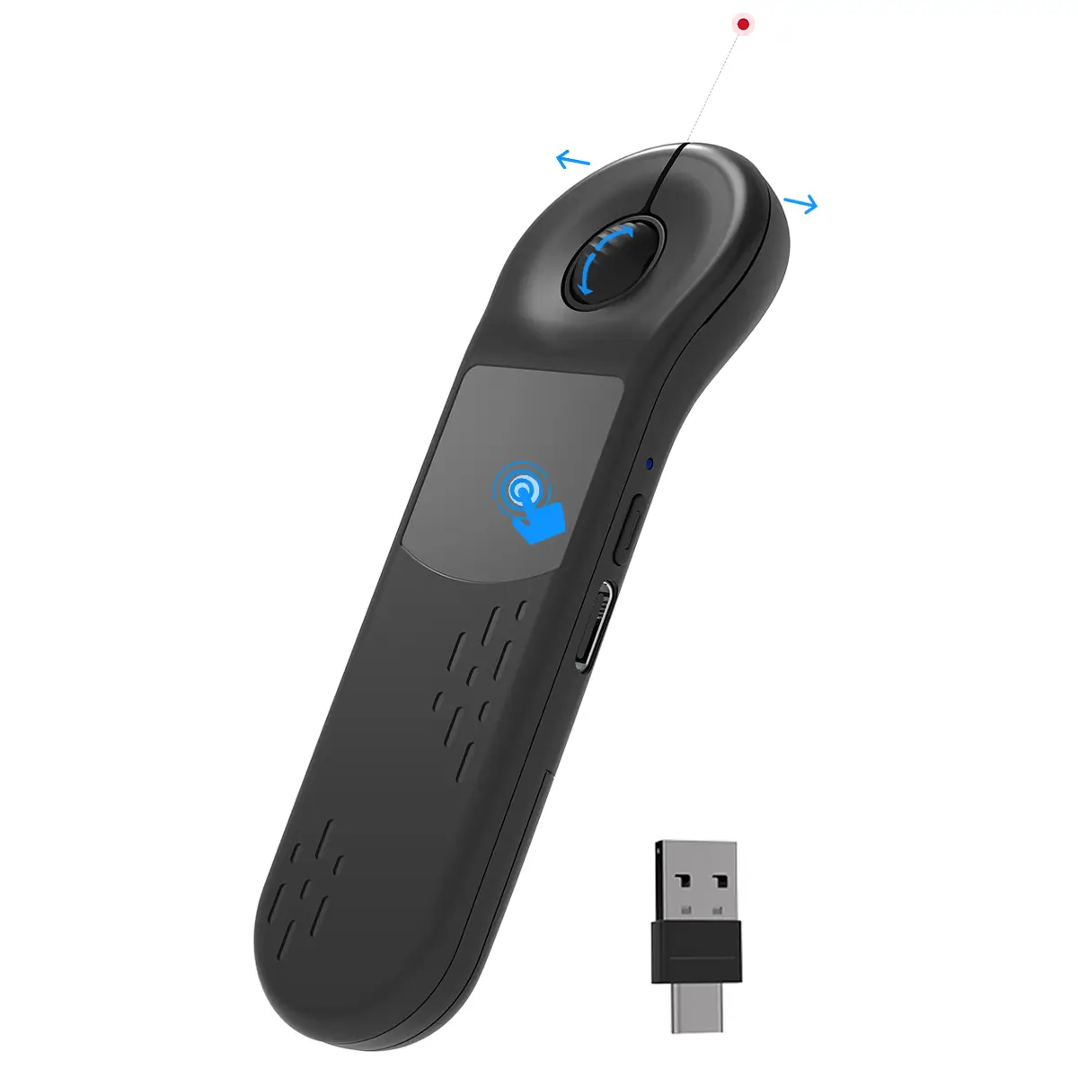 Remote Mouse for Tik_Tok Scrolling with Touchpad, Bluetooth Air Mouse, Presentation Clicker with Red Laser, USB-A & USB-C Receiver, Wireless Short Vid
