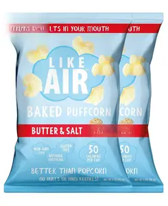 Like Air Puffcorn (Classic) | 2 4oz Bags | 50 Calories Per Cup | Gluten Free | Nothing Artificial
